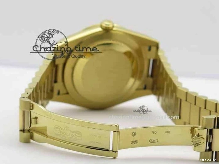 0106 Day Date 40mm YG BP Maker Best Edition Black Dial Diamond Bezel On YG Bracelet A Soft 3681